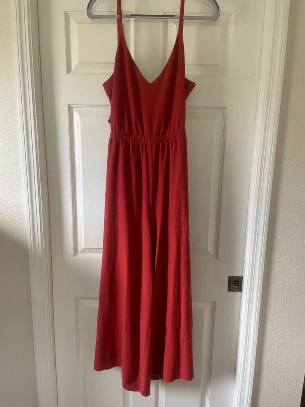 Loft Wide-Leg Jumpsuit with Spaghetti Straps spring boho size large READD>>> - Picture 8 of 12